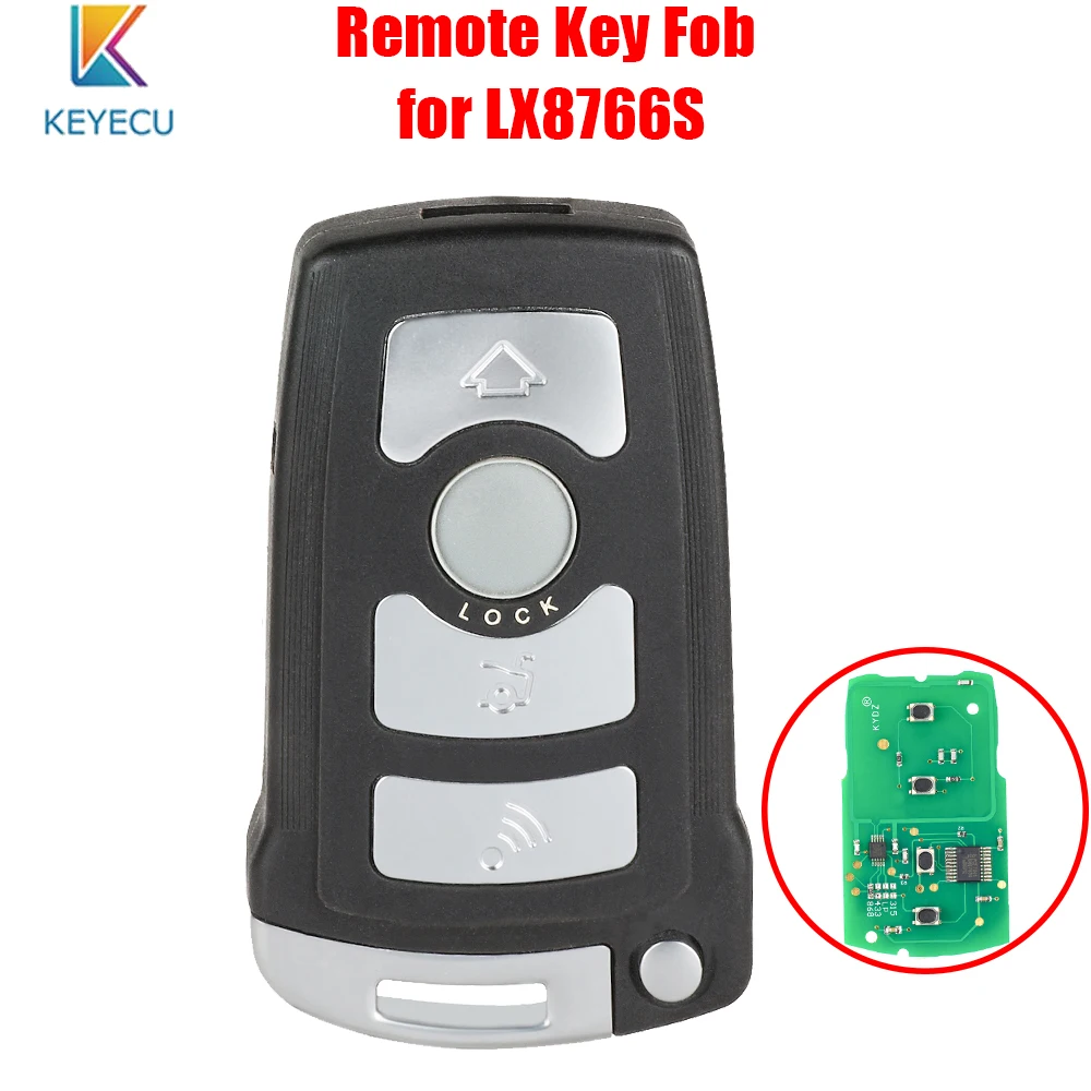 KEYECU 4 кнопки смарт дистанционные брелки для ключей 315L/315/433/868 МГц BMW серий 7 E65 E66