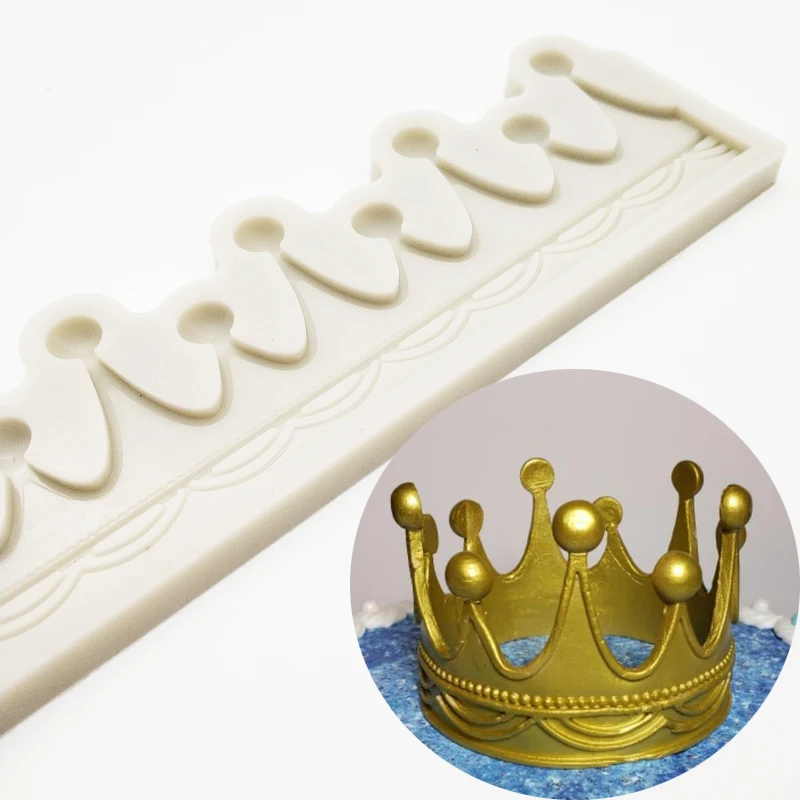 New Crown Silicone Fondant Mould DIY chocolate fudge tool Lace cake decoration mould | Дом и сад
