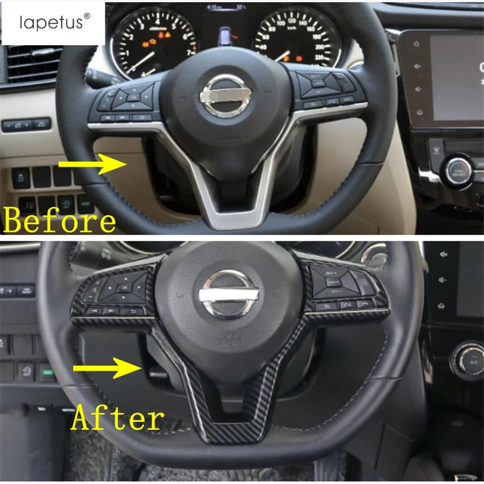 Аксессуары для автомобиля Lapetus подходит Nissan Rogue T32 X Trail 2017 2020 ABS накладка на рулевое