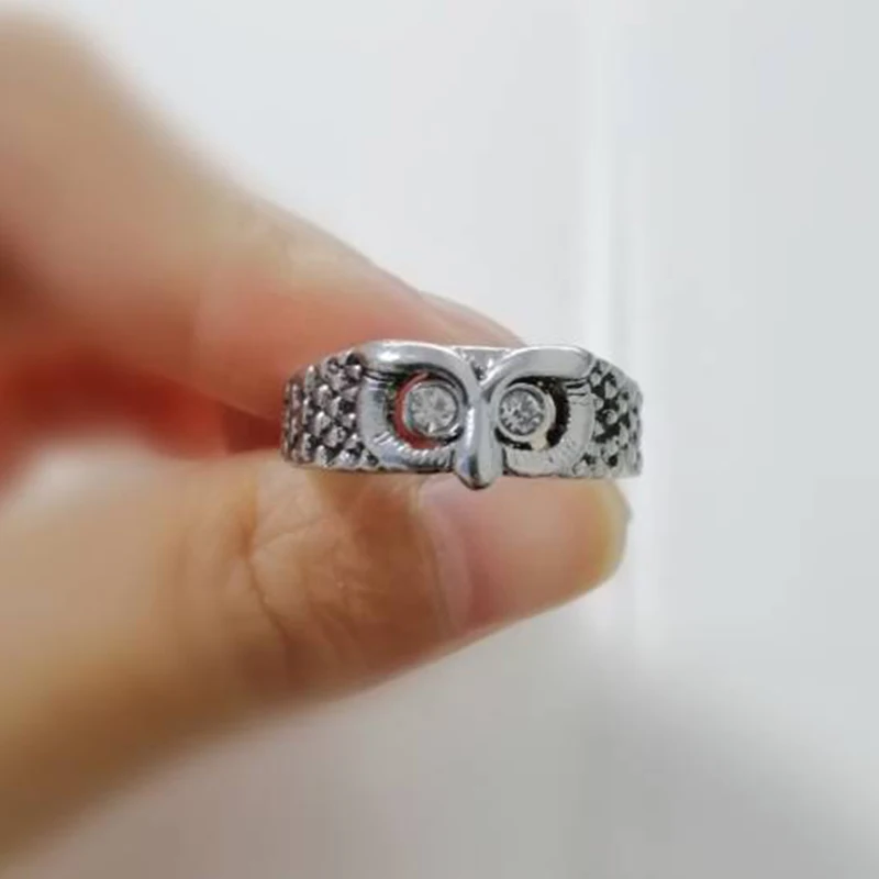 Милое маленькое кольцо в виде совы для мужчин/женщин модные свадебные ювелирные