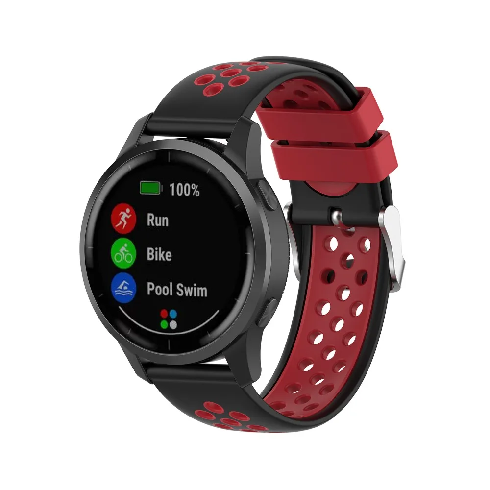 Силиконовый ремешок для часов Garmin Vivoactive 4 4S, Смарт-часы, браслет на запястье, спортивный ремешок для Galaxy Watch 46 мм/GTR 47 мм