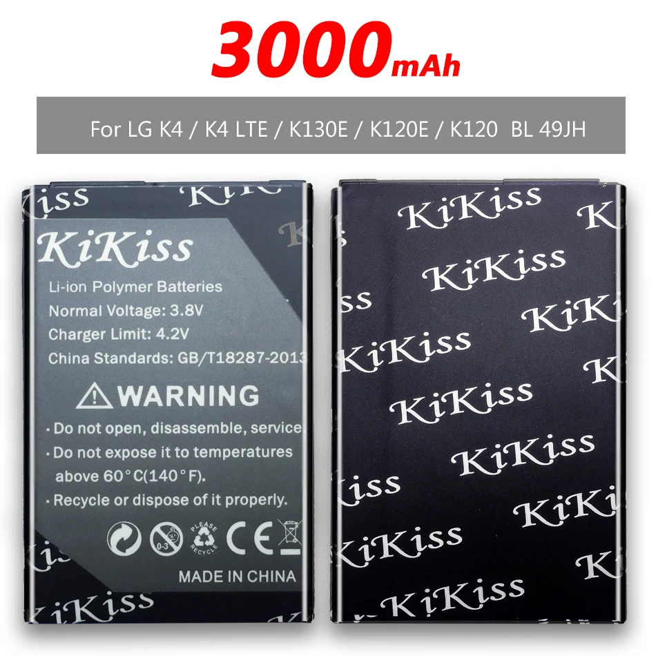 3000 мАч телефон Батарея BL-49JH для LG K3 LS450 K4 K120 веселье K121 K130 k120e K130e BL49JH BL 49JH + номер