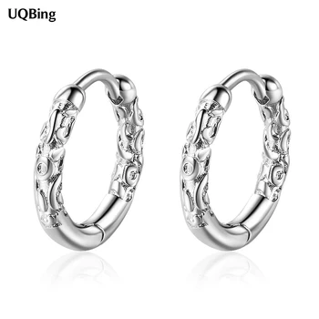 

Geometric 925 Sterling Silver Round Vintage Clip Earrings Exquisite Jewelry Gift for Women