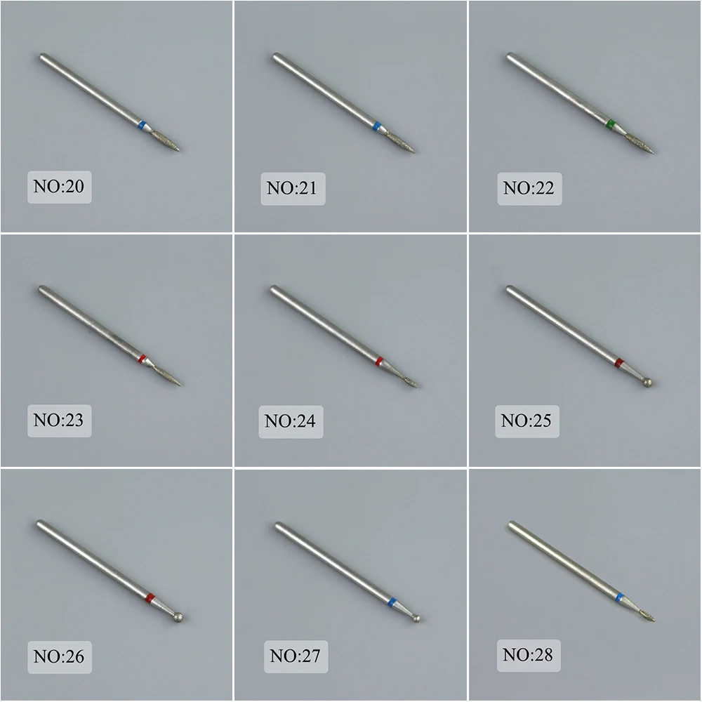 Diamond Nail Drill Milling Cutter 28 Types for Manicure Bit Burr Cuticle Clean Electric Cutter Rotary Bits Accessories nail drill bit nail drill bits nail drill nail drill set nail drill kit diamond burs