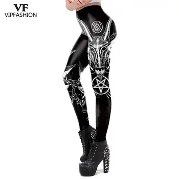 

VIP FASHION New Arrival Gothic Style Stretch Skinny Leggings Robot Comic Fashion Printed Punk leggins Women Leggings Jeggings