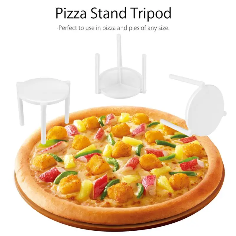 100pcs Pizza Tripods Fixed Pizza Accessories Kitchen Pizza Saver Stand Packaging Fixed Pizza Tripod Stack For Home Bakery Shop