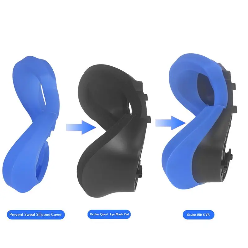 Мягкий силиконовый чехол с защитой от пота для глаз Oculus Rift S VR Glasses|Аксессуары