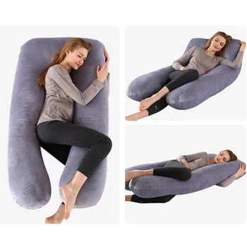 

Pregnancy Pillow Sleeping Support Pregnant Women Bedding Full Body U-Shape Cushion Long Multifunctional Maternity Pillows