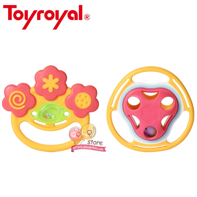 Toyroyal, мягкий гибкий прорезыватель, погремушка для младенцев, Обучающие успокаивающие игрушки для детей, подарки для новорожденных, нетоксичный цветок, колокольчик