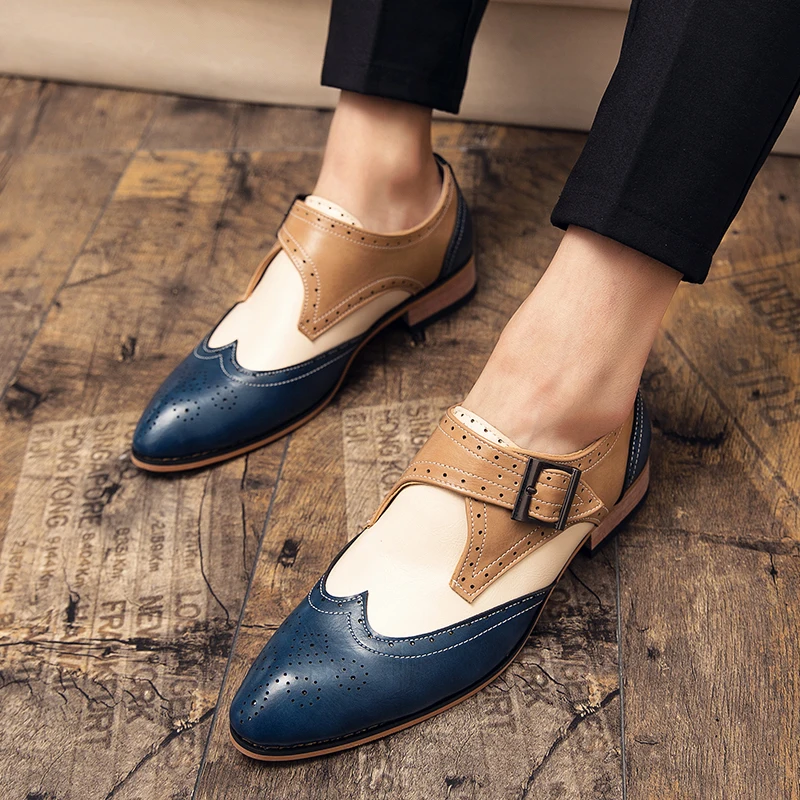 Leather Dress Shoes Men Shoes For Offical Business Casual Gentleman Formal For Wedding Party Flats Zapatos Hombre