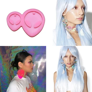 

Handmade ET Head Pendant Resin Casting Mold ET Creature from Outer Space Earrings Bracelets Jewelry Making Tools Crafts
