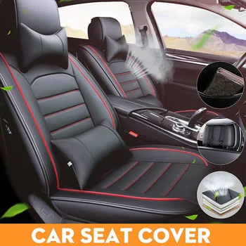 

General Full Set Car Seat Cover PU Leather Breathable Durable Car Seat Cover Four Seasons General Automobile Auto Protector