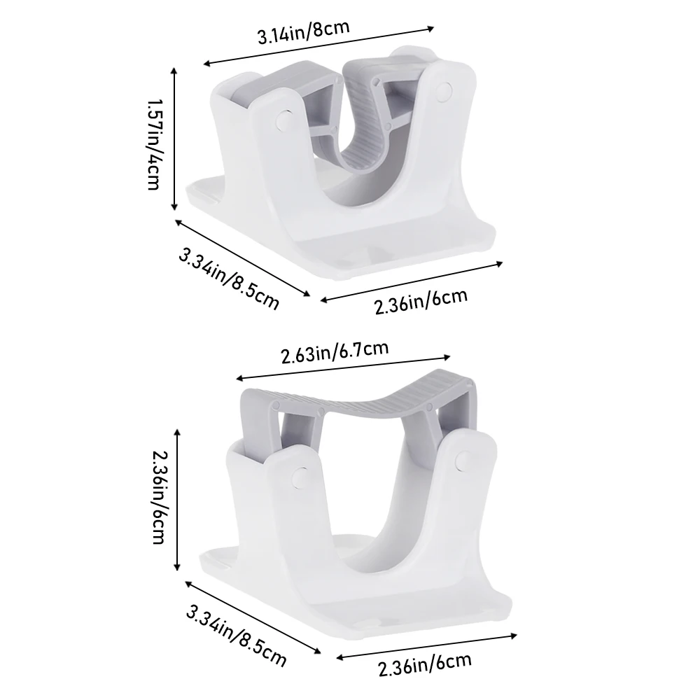 Gripper Mop Holders Wall Mount Mop Racks Holders Self Adhesive No Drilling Super Anti-Slip Broom Dustpan Hanger for Home