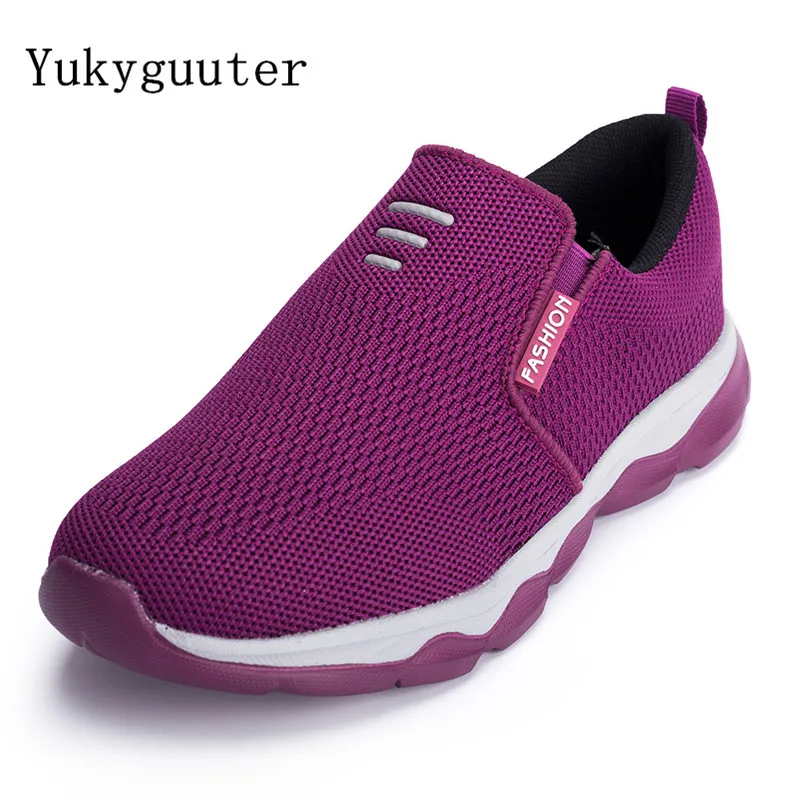 

Woman Sports Running Shoes Flats Non-slip Outdoor Summer Breathable Shoes Lightweight Athletic Mesh Sneakers Slip On Comfortable