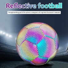 Reflective Soccer Ball Luminous Night Glow Footballs Adult Child Training Competition Football Student Kids Training Soccer Ball