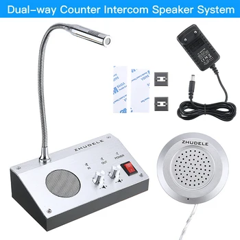 

Window Counter Intercom Dual Way High Power Intercommunication Audio Record Intercom For Business Store Bank Station