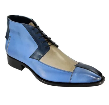 

Men PU Leather Shoes Low Heel Casual Shoes Dress Shoes Brogue Shoes Spring Ankle Boots Vintage Classic Male Casual AB627