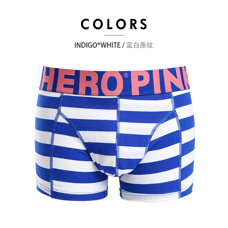 3 Pink Heroes мужские трусы-шортики, хлопковое под Штаны пикантные Шорты сексуальное нижнее белье Cueca с рисунком принцесса Клубничка Штаны боксеры, полосатые шорты мужские трусики - Цвет: 3