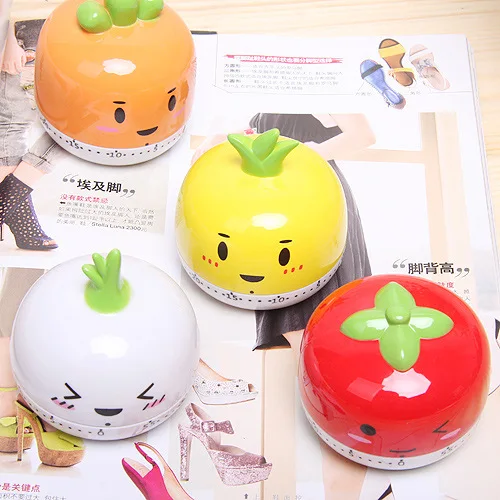 Высококачественный Мини-кухонный таймер с милыми овощами 60-минутный простой в