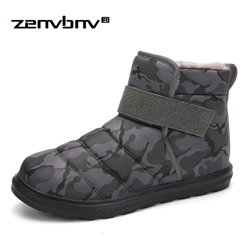 

Warm Men winter boots Plus size 36-47 Unisex quality snow boots for men waterproof warm winter shoes men's ankle boots with fur
