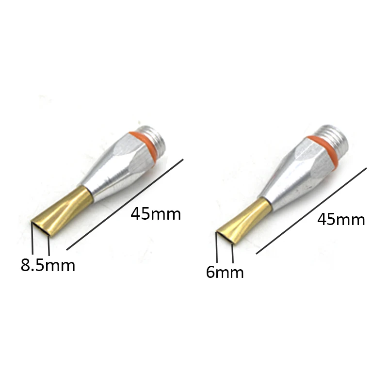 Hot Melt Glue Nozzle 8.5x45mm 6.0x45mm Glue Gun Nozzle Aluminium 8.5mm Wide mouthed Flat Gun