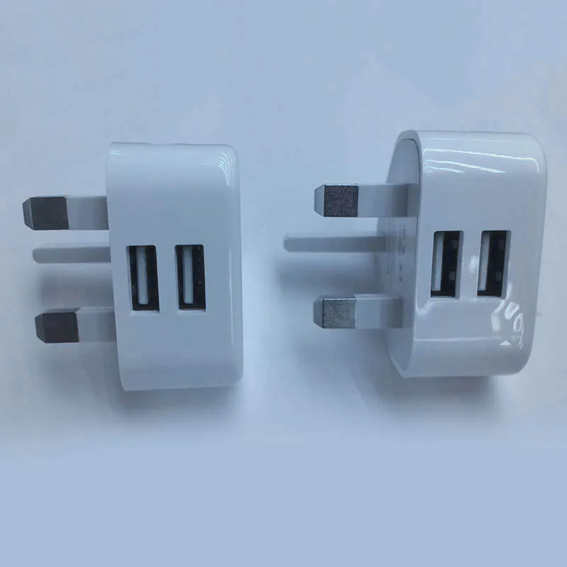 Настенное зарядное устройство адаптер двойной USB Великобритания 3 контактный разъем путешествия зарядки прочный для мобильного телефона OC