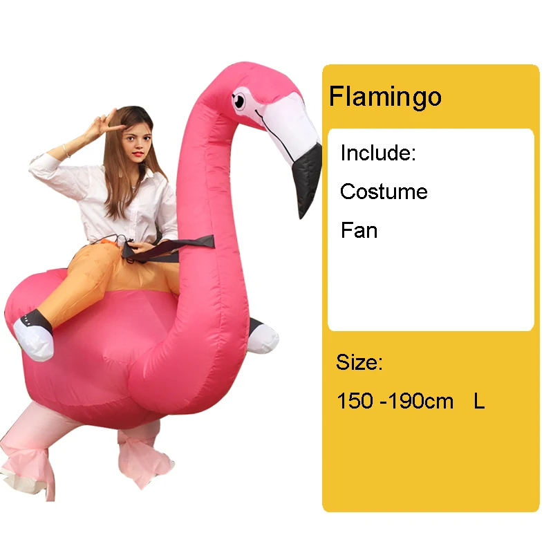 Flamingo Надувной костюм для детей и взрослых, костюм сумо, костюмы для костюмированной вечеринки единорога и динозавра, вечерние костюмы на Хэллоуин - Цвет: Flamingo