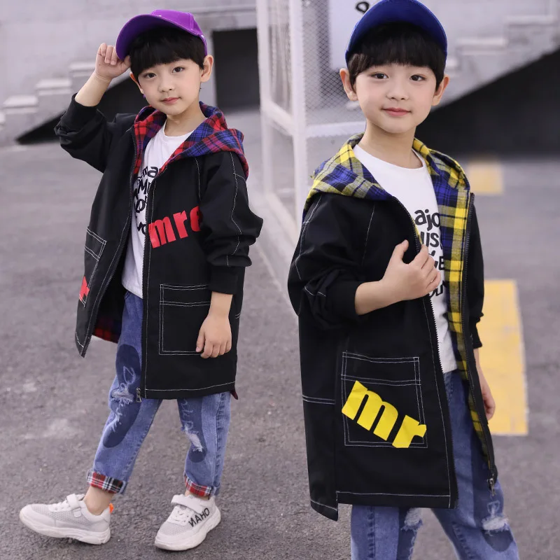 

BOY'S Coat Spring Clothing 2019 New Style Big Boy Spring And Autumn Korean-style Trench Coat Boy Spring Casual Fashion Kids' Jac