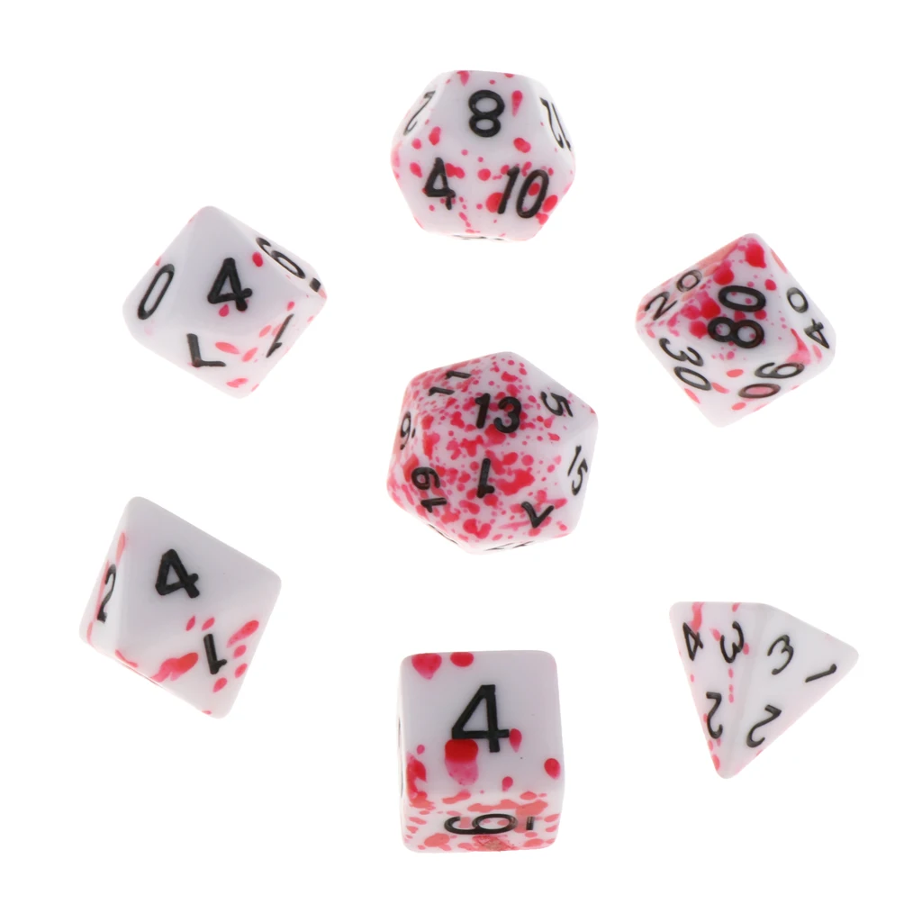 7Pc Multi-sided Dices Set D4-D20 MTG DND RPG Board Game Dice for D&D Roleplaying Party Casino Table Game Toy