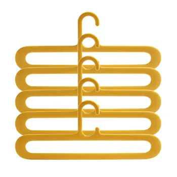 

5pcs Bedroom Wardrobe Plastic Drying Clothes Hanger Accessories Closet Organizer Trouser Skirts Storage Rack Space Saving