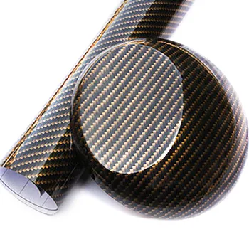 

Removable Car Wrap Sticker Color Film Decoration Self Adhesion High Gloss Replacement Carbon Fibre Dustproof Decals Protection