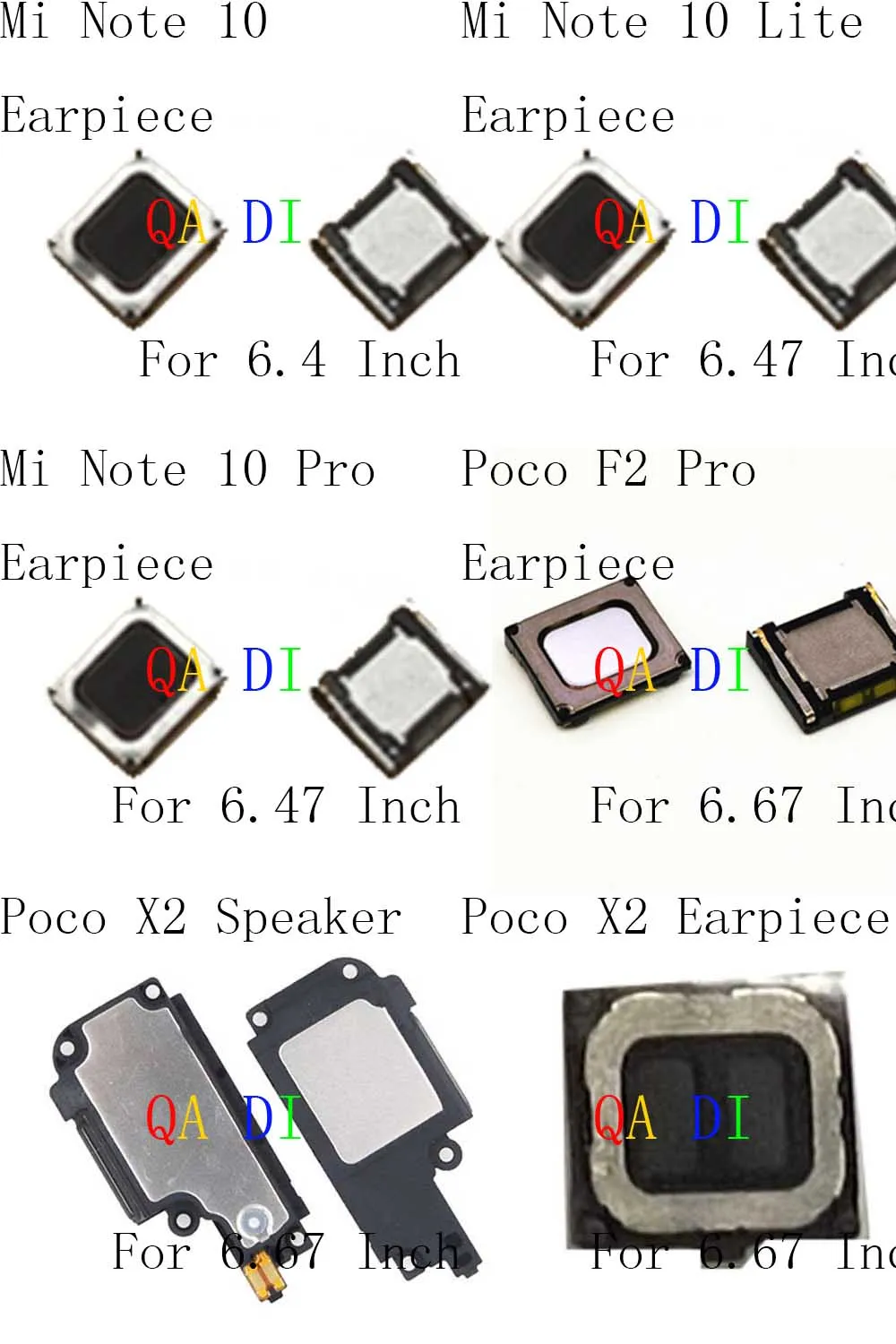 Earpiece Receiver Speaker For XIAOMI Mi 