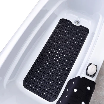 

Non-slip Bath Mat With Suction Cup PVC Extra Long Bathroom Carpet Drainable Bath Mats On The Floor Bathroom Accessories