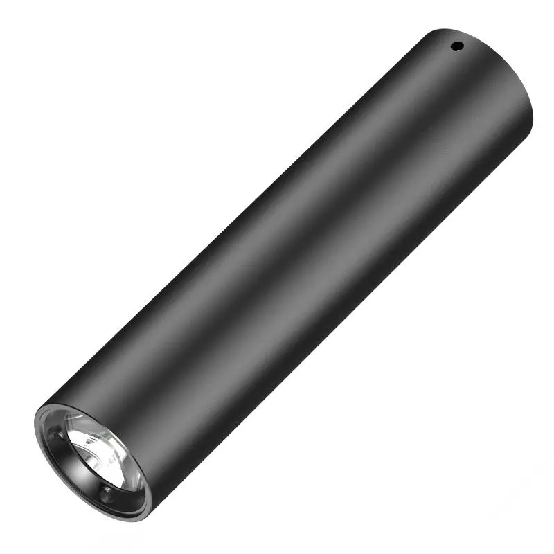 Портативный USB Перезаряжаемый Мини светодиодный фонарик 3 режима освещения водонепроницаемый фонарь телескопический зум стильный костюм для ночного освещения - Испускаемый цвет: Black 1PC Zoom