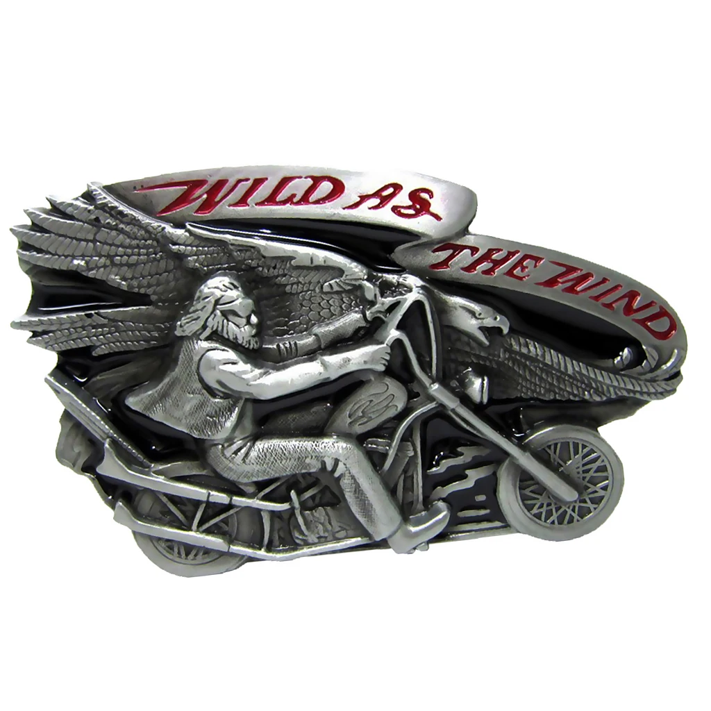  Vintage Western Belt Buckle Motorcycle Biker Metal Motor Cowboy