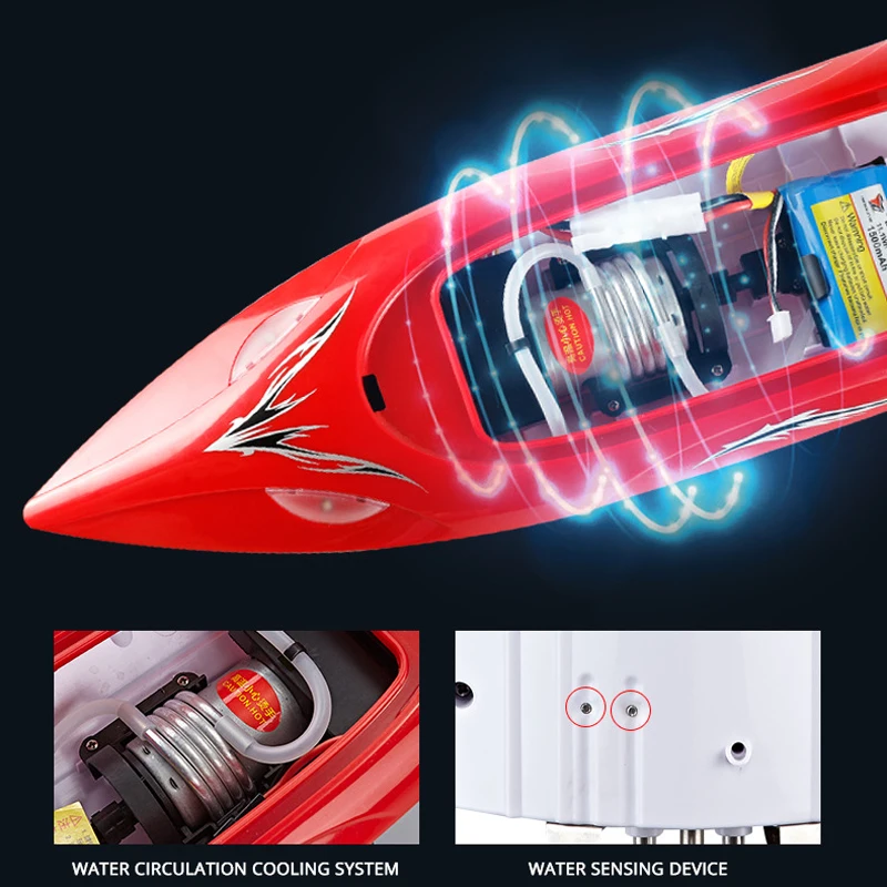 HJ806 Electric RC Boat 35KM/H High Speed Radio Remote Controlled Speedboat Racing Ship Steerable Boats Toy VS Feilun FT012 FT011 HJ806 Electric RC Boat 35KM/H High Speed Radio Remote Controlled Speedboat Racing Ship Steerable Boats Toy VS Feilun FT012 FT011
