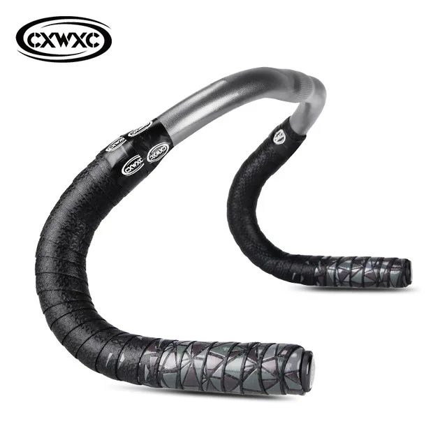 Черный CXWXC EVA противоскользящая обмотка руля для MTB дорожный велосипед Ручка обмотка руля для мужчин девочек ручка обмотка руля Стропы Аксессуары для велосипеда - Цвет: Черный