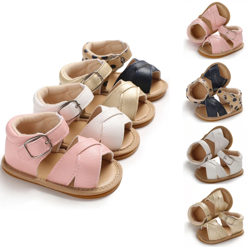 Pudcoco US Stock Fashion Newborn Infant Baby Girls 0-18M Sandals Prewalker Non-slip PU Leather Shoes