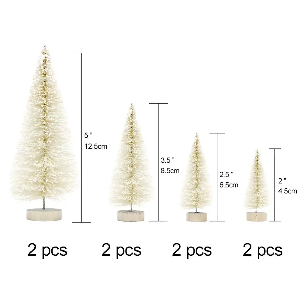 White Mini Tree OurWarm DIY войлочные елочные украшения для детских игрушек новогодняя елка для Новогодняя дверь настенные подвесные украшения Navidad - Цвет: White Mini Tree