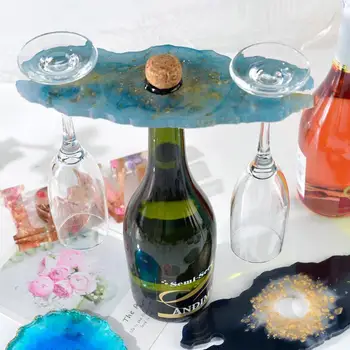 

Wine Rack Shelf Silicone Mold DIY Craft Tools Dried Flower Mould Handmade Epoxy Resin Irregular Wine Tray