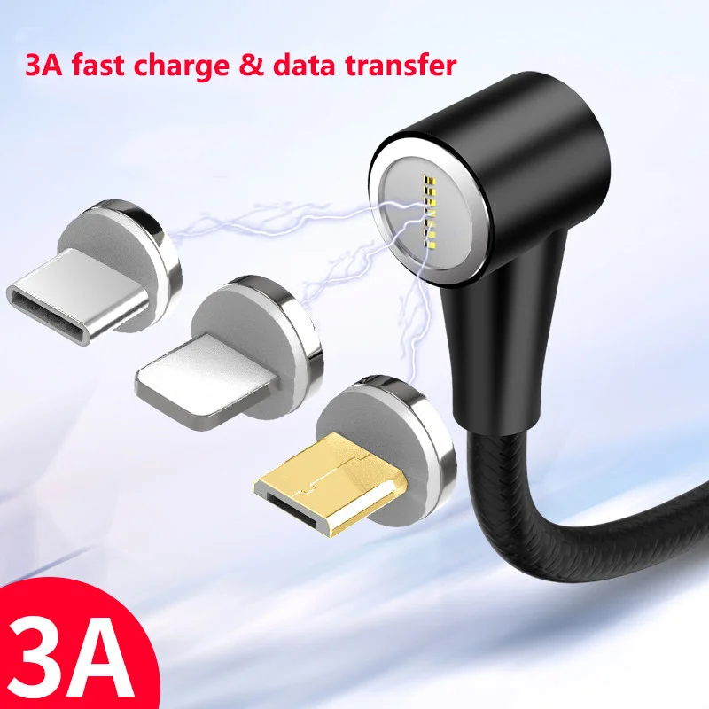 3а Магнитный Micro Usb кабель для зарядки Usb type C кабель для быстрой зарядки для iPhone X Xr 8 7 6s Plus Xiaomi samsung s10 s9 Plus