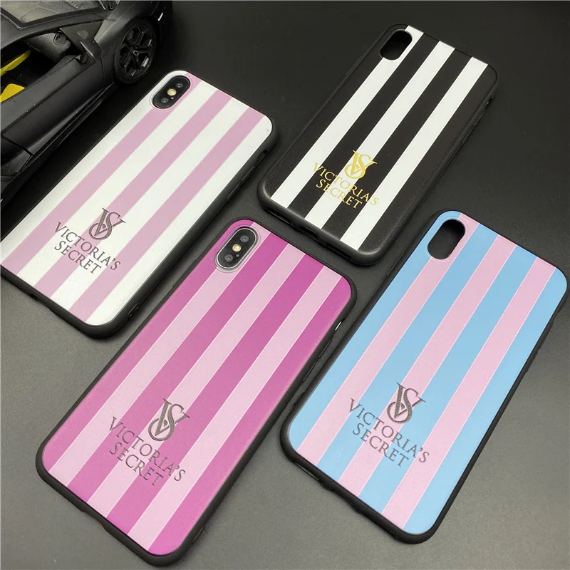 

victoria VS soft case for iphone 11 PRO XS MAX X XR 8 7 6 6S plus silicone phone cover matte fashion PINK coque Couple fundas