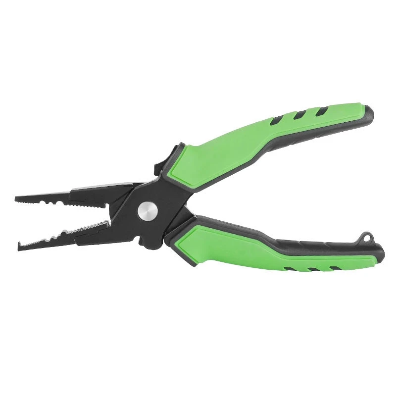 

Aluminum Alloy Fishing Pliers Split Ring Cutters Fishing Holder Tackle with Sheath & Retractable Tether Combo Fishing Gear
