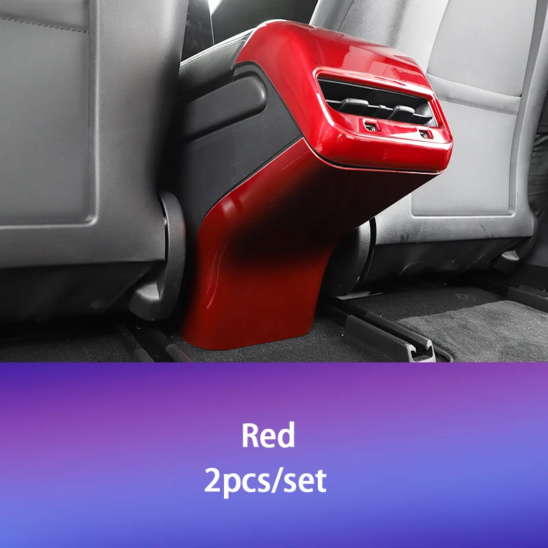 Red 2pcs Задняя панель для Tesla модель 3 аксессуары/автомобильные аксессуары модель 3 tesla три tesla модель 3 карбон/аксессуары - Название цвета: Red 2pcs