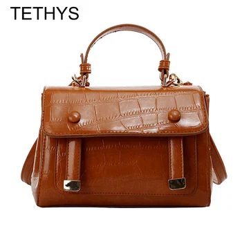 

TETHYS Women Designer Handbags High Quality Leather Crossbody Bags for Women Crocodile Pattern Tote Bag Ladies Shoulder Bag Sac