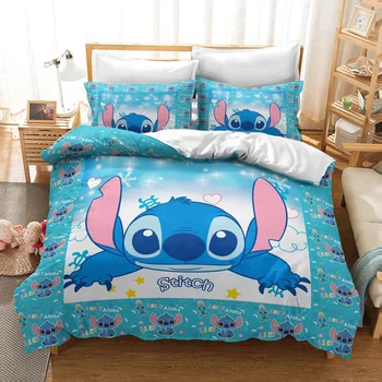 

New 3d Stitch Bedding Set Twin Full Queen King Bed Sets Children Boys Girls Duvet Covers Comforter Polyester 2/3Pcs Bedding Sets