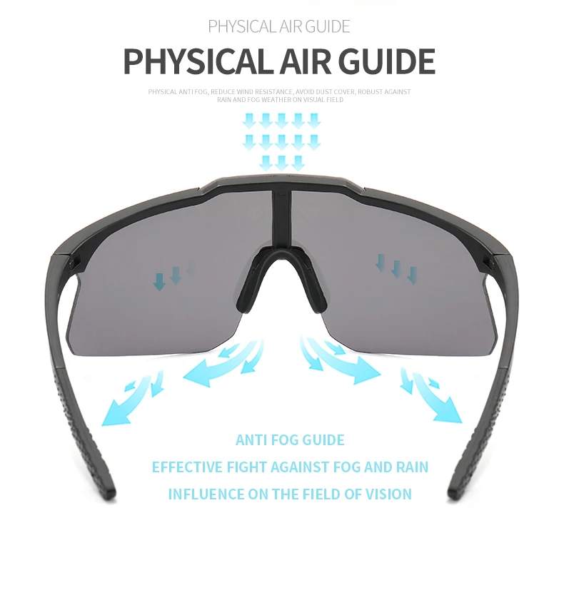 Lunettes de soleil polarisées pour VTT, lunettes de cyclisme sportif, lunettes de vélo de montagne, lunettes outdoor pour femmes et hommes