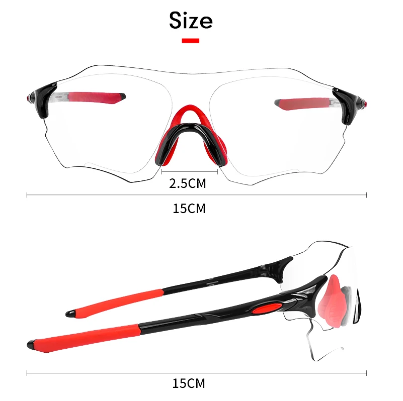 WEST BIKING Photochromic Cycling Bicycle Glasses for Men UV 400 Bike Eyewear Outdoor Sports MTB Bicycle Bike Sunglasses Goggles