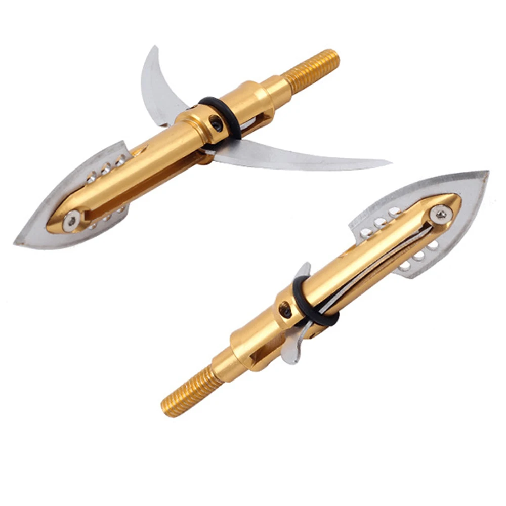 6/12/24pcs Archery Broadheads Arrow Heads 100grain 2 Expandable Blade