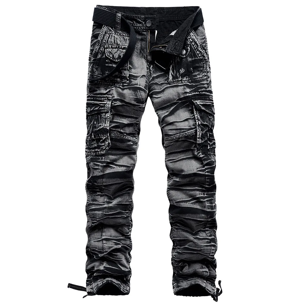 IXYHPJP Army Pants High Street Cotton Jeans Men Jogger Pants Military Cargo  Pants Men Camo Black 30 : Amazon.co.uk: Fashion